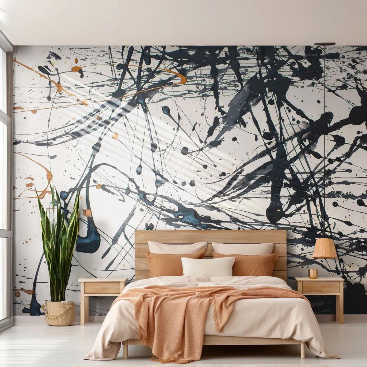 Fototapeta Premium Sand - Abstrakcyjne plamy i linie - 100x70cm - Z sensem czy bez sensu? - Nowoczesna dekoracja ścienna do salonu, kuchni i sypialni ARTTOR