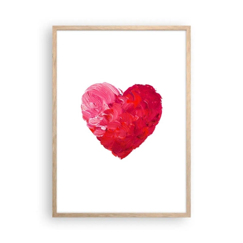 Plakat w ramie jasny dąb - All you need is love - 50x70 cm
