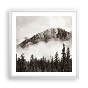 Plakat w białej ramie - Granitowy władca - 50x50 cm