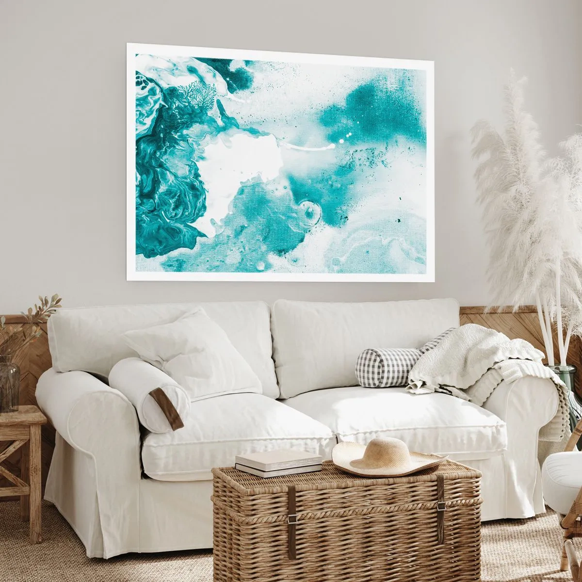 Plakat - Rozlewiska błękitu - 40x30 cm