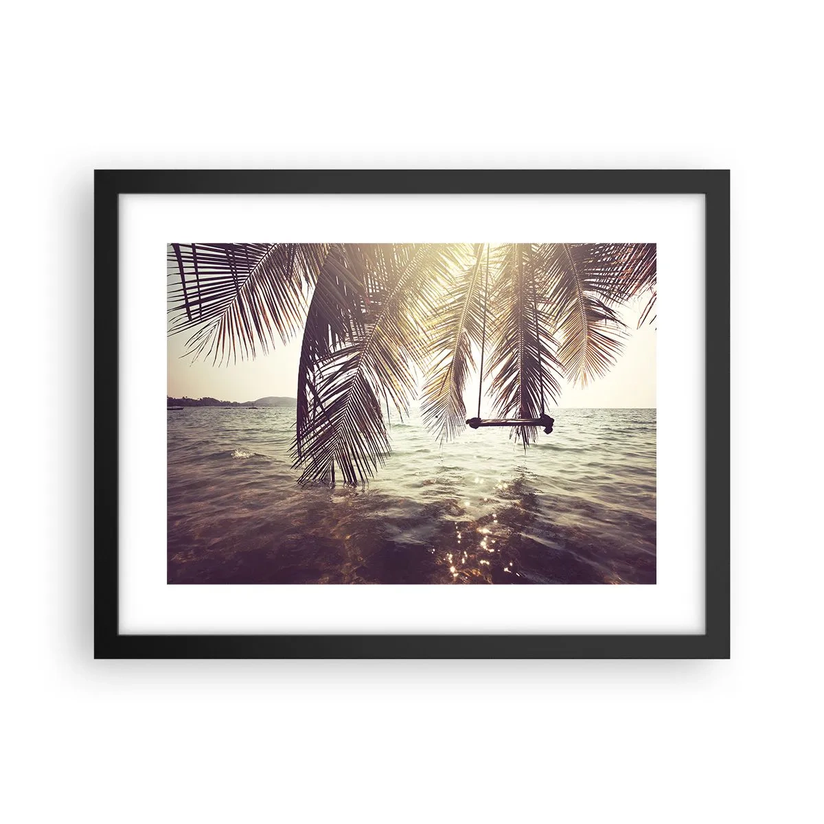 Plakat w czarnej ramie - Można bujać w obłokach do woli - 40x30 cm