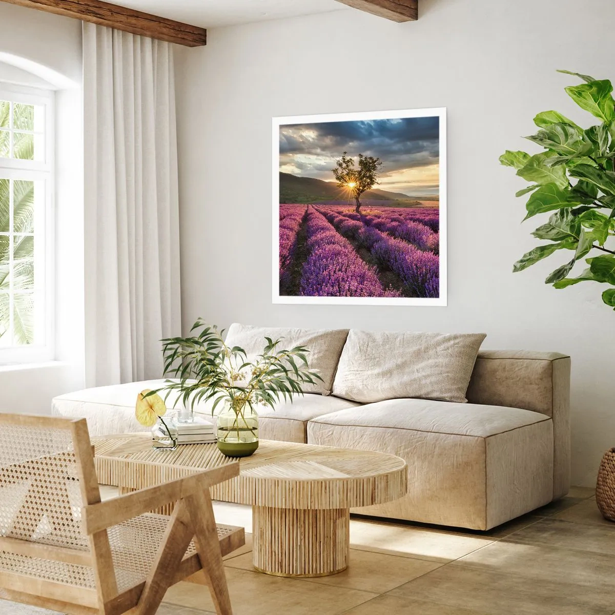 Plakat - Aromat w kolorze lila - 60x60 cm