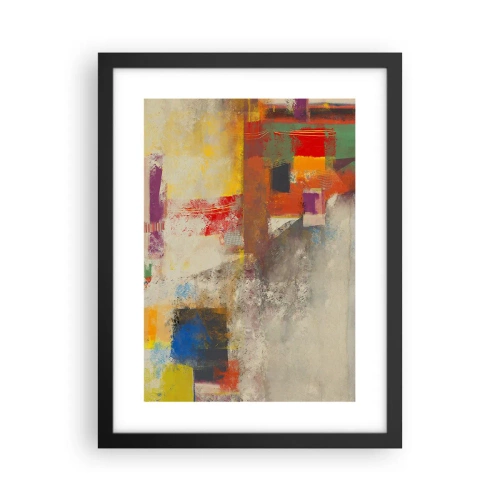 Plakat w czarnej ramie - Geometria barw - 30x40 cm