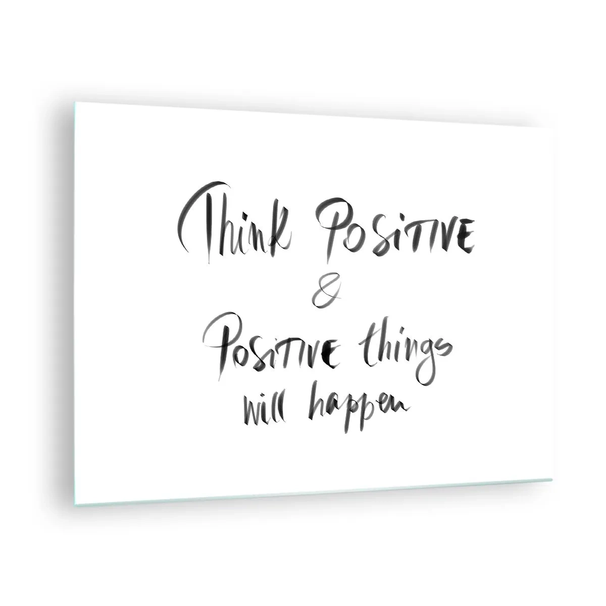 Obraz na szkle - Motywacyjny napis w minimalistycznym stylu - 70x50cm - Jak żyć? - Nowoczesna dekoracja ścienna do salonu i sypialni ARTTOR