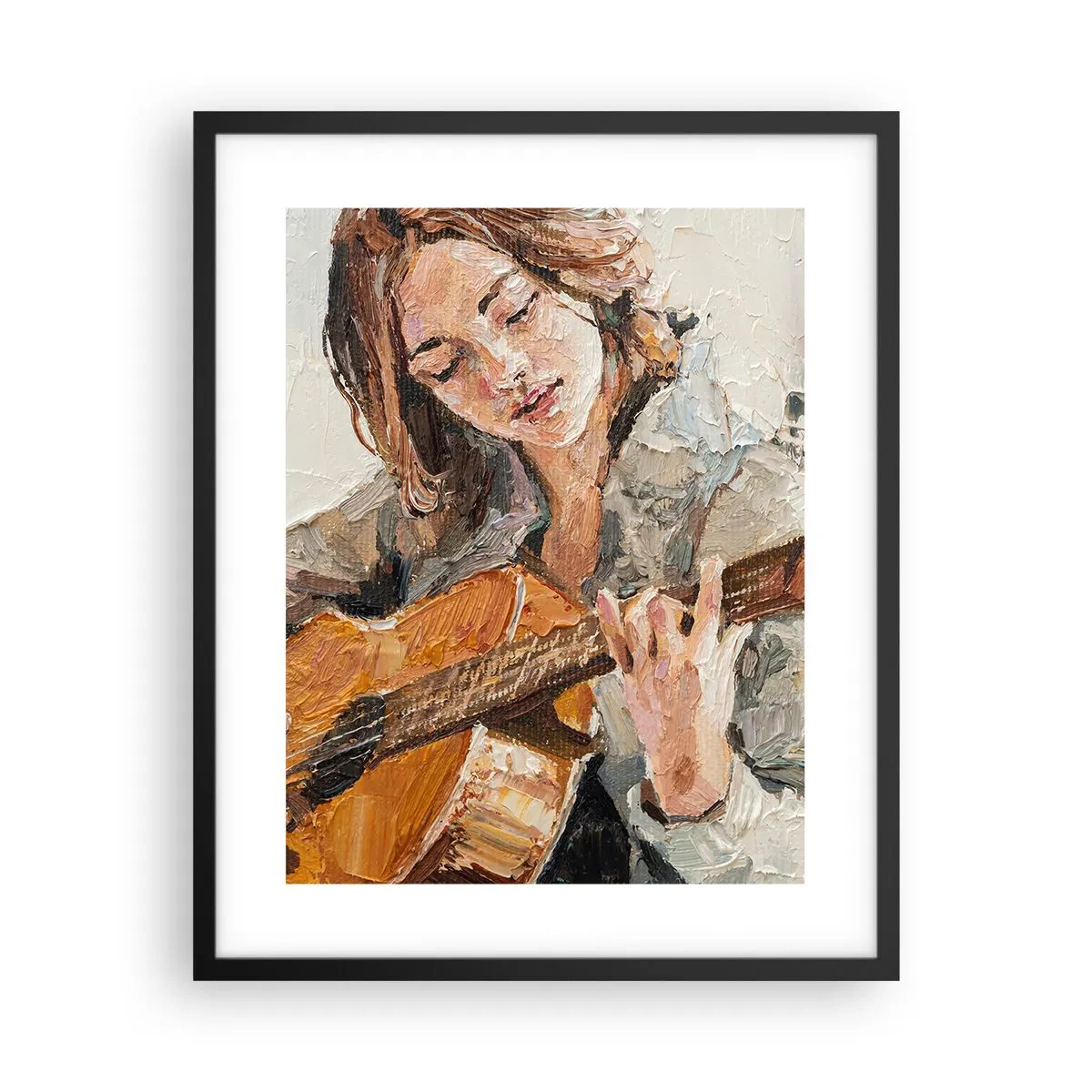 Plakat w czarnej ramie - Koncert na gitarę i dziewczęce serce - 40x50 cm