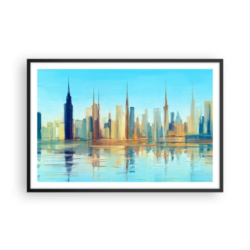 Plakat w czarnej ramie - Słoneczna metropolia - 91x61 cm