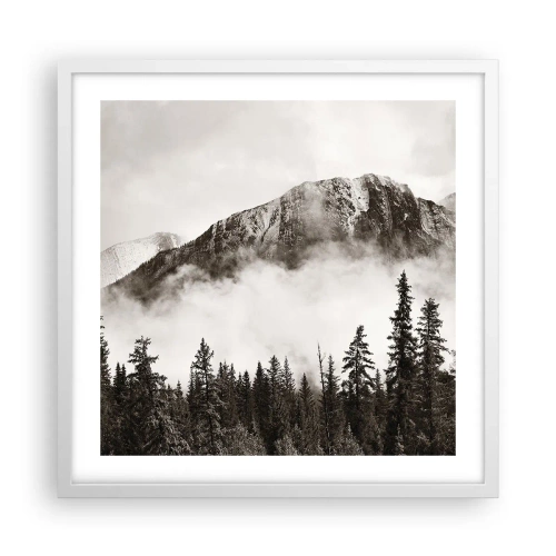 Plakat w białej ramie - Granitowy władca - 50x50 cm