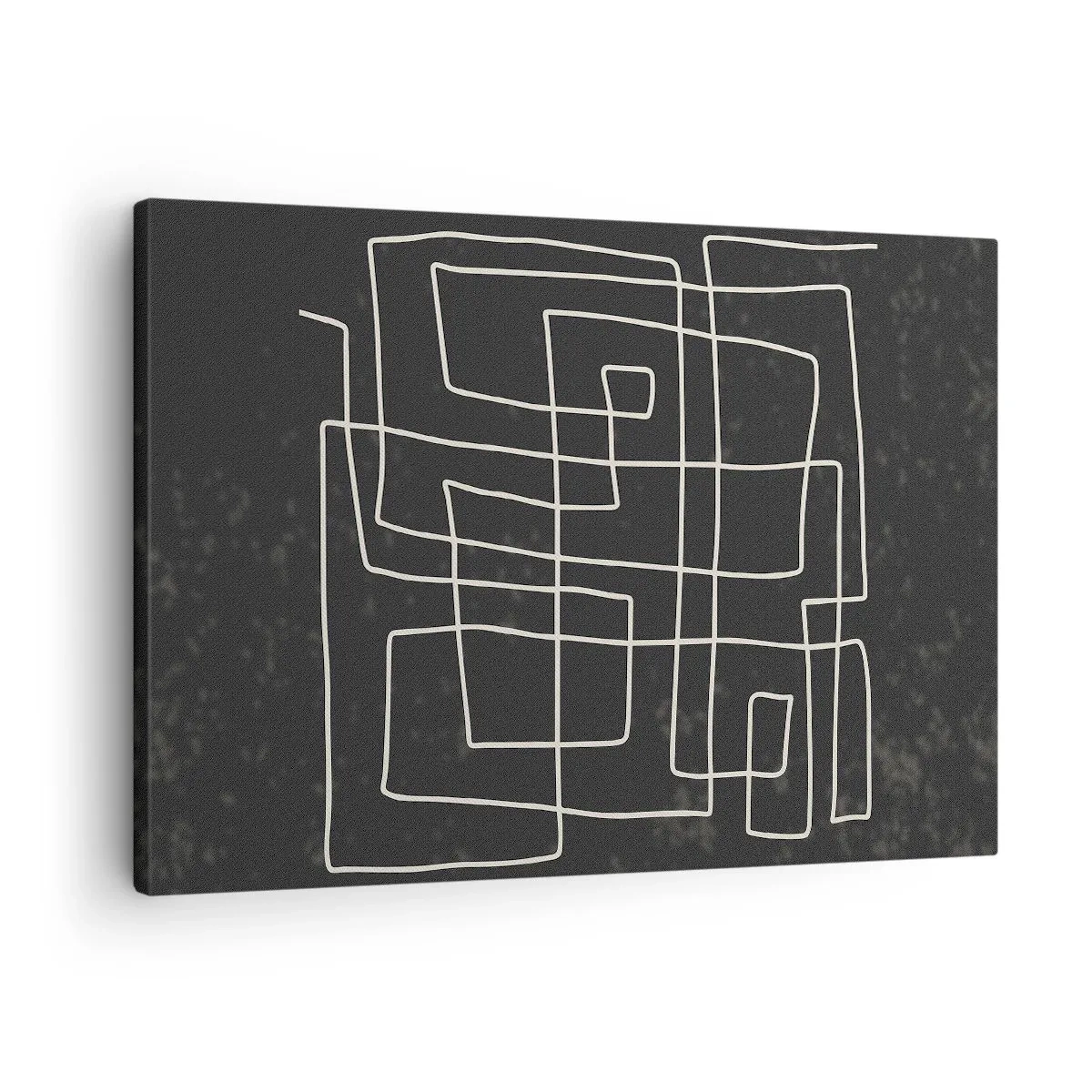 Obraz na płótnie - Abstrakcyjny wzór geometryczny na ciemnym tle - 70x50cm - Nie taki prosty - Nowoczesna dekoracja ścienna do salonu i sypialni ARTTOR