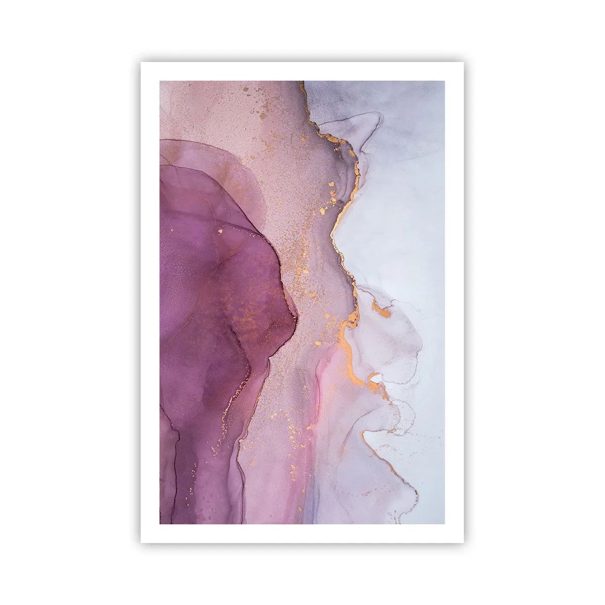 Plakat - Fale lila i fioletu - 61x91 cm