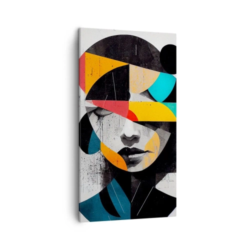 Obraz na płótnie - Portret wewnętrzny wielobarwny - 45x80 cm