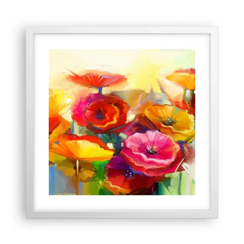 Plakat w białej ramie - Nie tylko czerwone - 40x40 cm