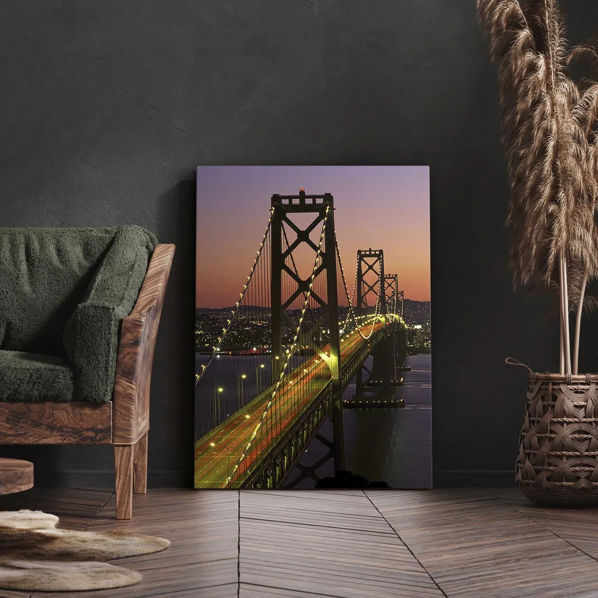 Obraz na płótnie - Wieczór we fiolecie - 55x100 cm