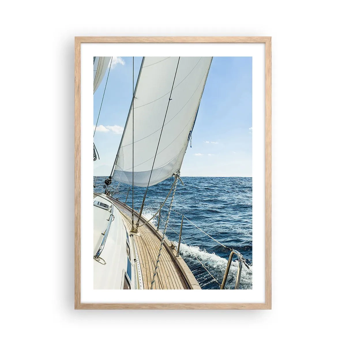 Plakat w ramie jasny dąb - Ahoj, przygodo - 50x70 cm