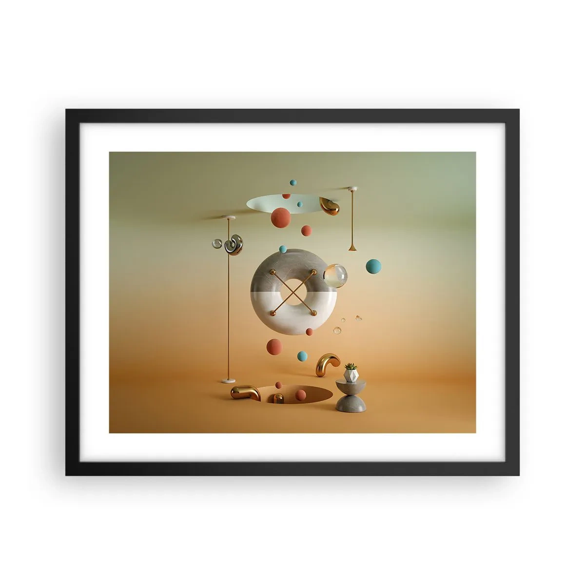 Plakat w czarnej ramie - Wszystko się zdarzyć może - 50x40 cm