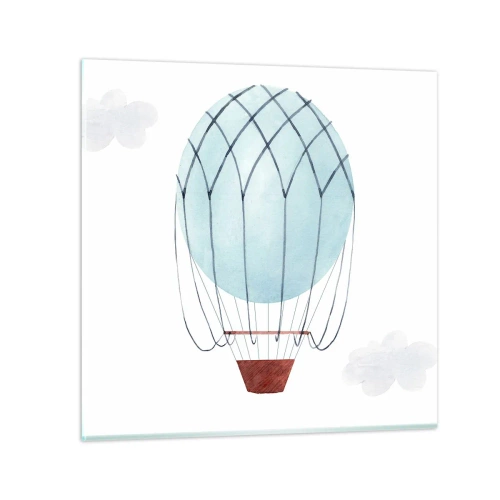 Obraz na szkle - Cały w chmurach - 40x40 cm