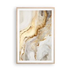 Plakat w ramie jasny dąb - Abstrakcja: piękno i dobro - 61x91 cm
