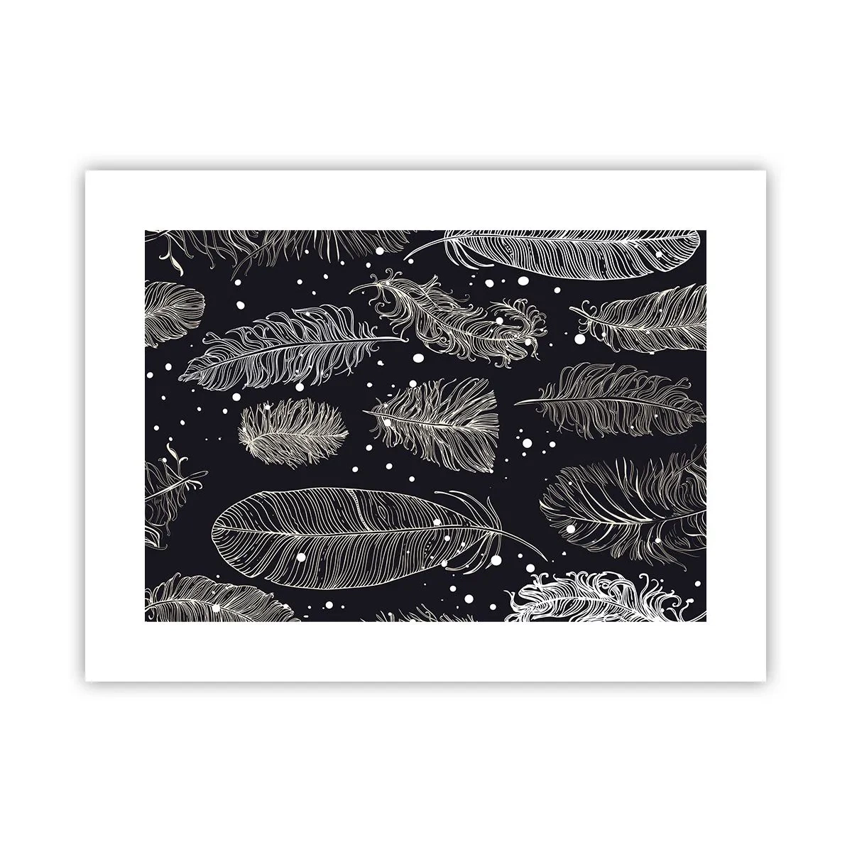 Plakat - Pierzasta koronka - 40x30 cm