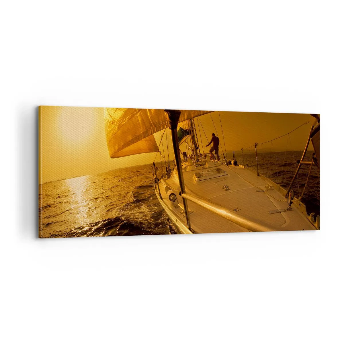 Obraz na płótnie - Złoty wieczór po wielobarwnym dniu - 100x40 cm