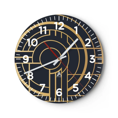 Zegar ścienny - Obroty rzeczy - 40x40 cm