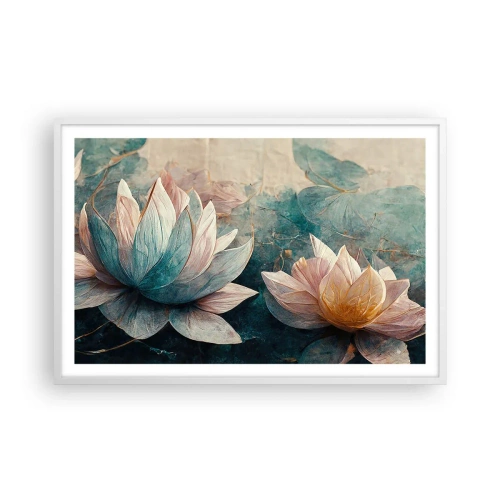 Plakat w białej ramie - Gwiazdy jeziora - 91x61 cm