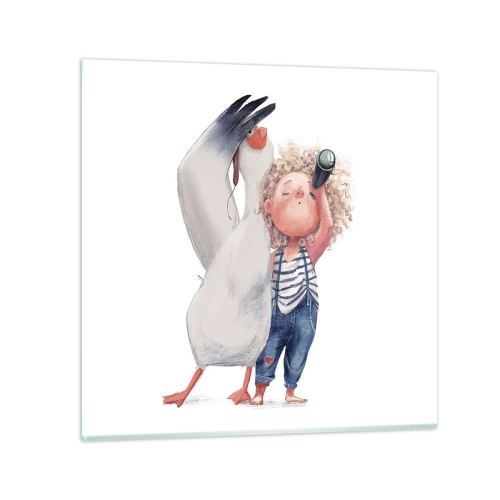 Obraz na szkle - Plan wielkiej podróży - 50x50 cm