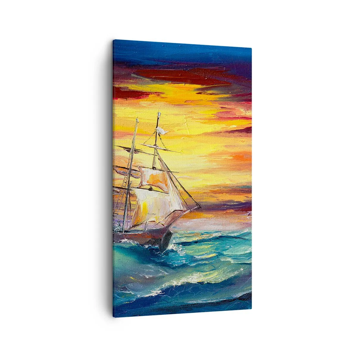 Obraz na płótnie - Dzielnie pod fale - 45x80 cm