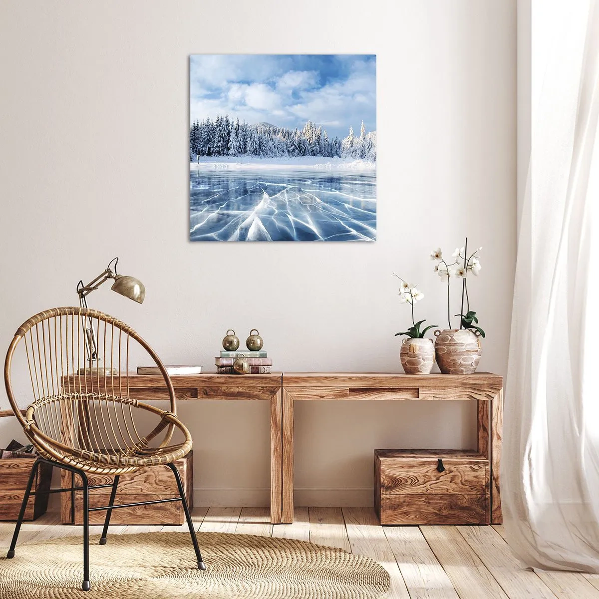 Obraz na płótnie - Olśniewający i krystaliczny widok - 30x30 cm