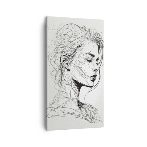 Obraz na płótnie - Portret w zamyśleniu - 45x80 cm