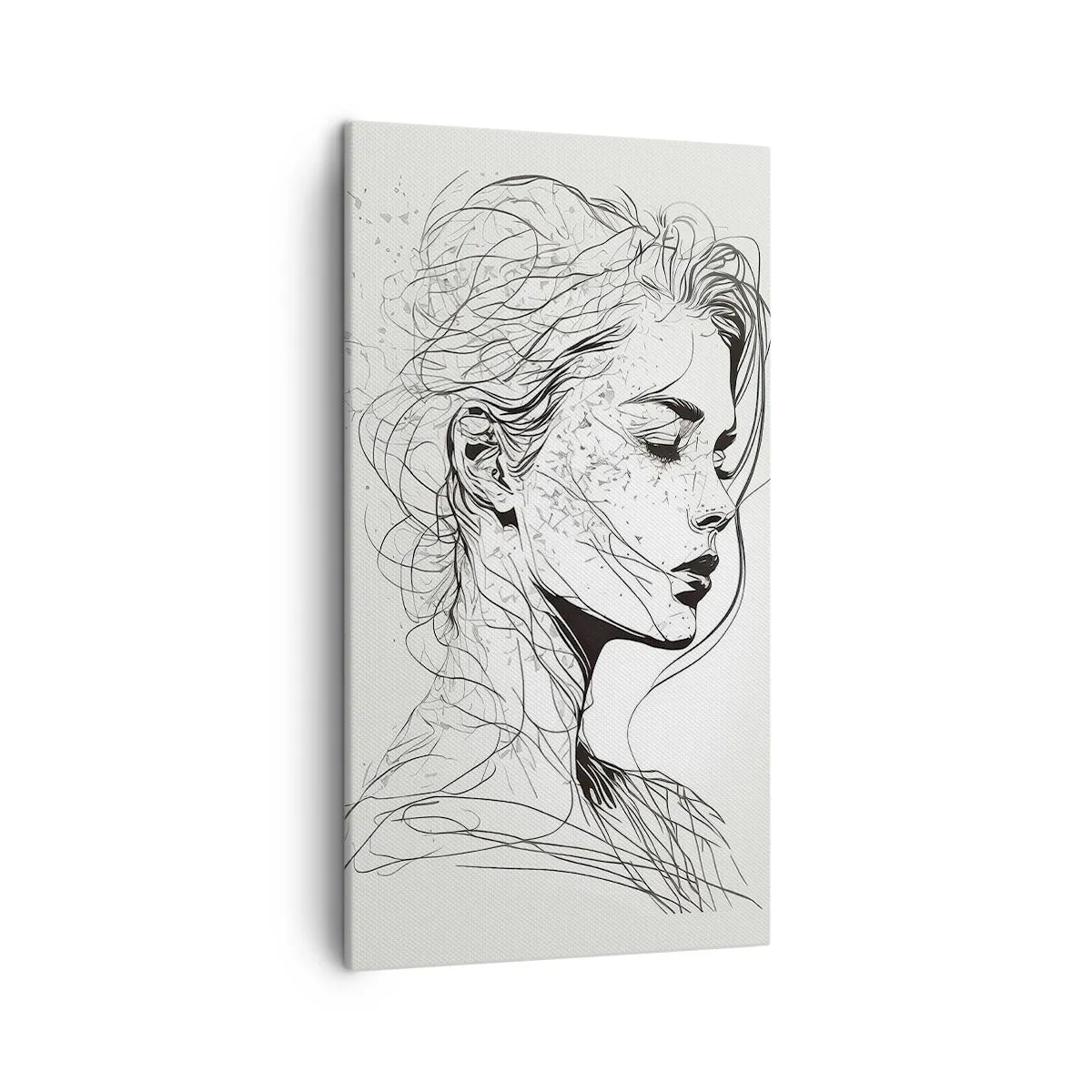 Obraz na płótnie - Portret w zamyśleniu - 45x80 cm