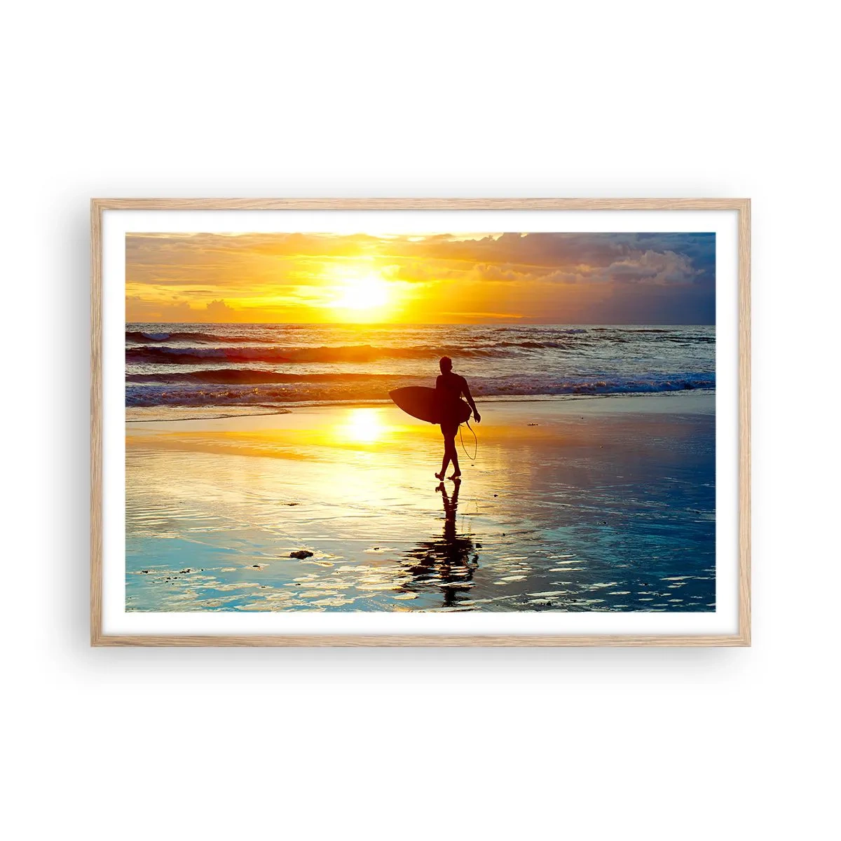 Plakat w ramie jasny dąb - Powrót wojownika - 91x61 cm