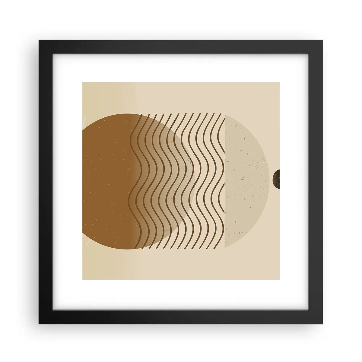 Plakat w czarnej ramie - O pochodzeniu figur geometrycznych - 30x30 cm