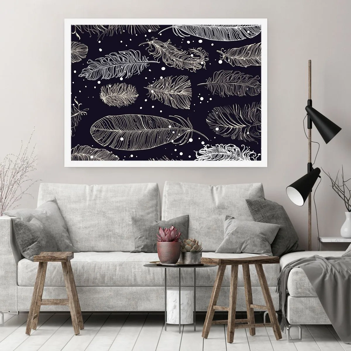 Plakat - Pierzasta koronka - 40x30 cm