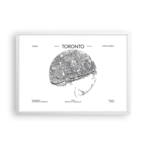 Plakat w białej ramie - Anatomia Toronto - 70x50 cm