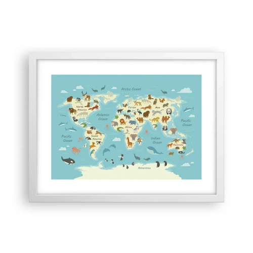 Plakat w białej ramie - Dobrzy sąsiedzi - 40x30 cm