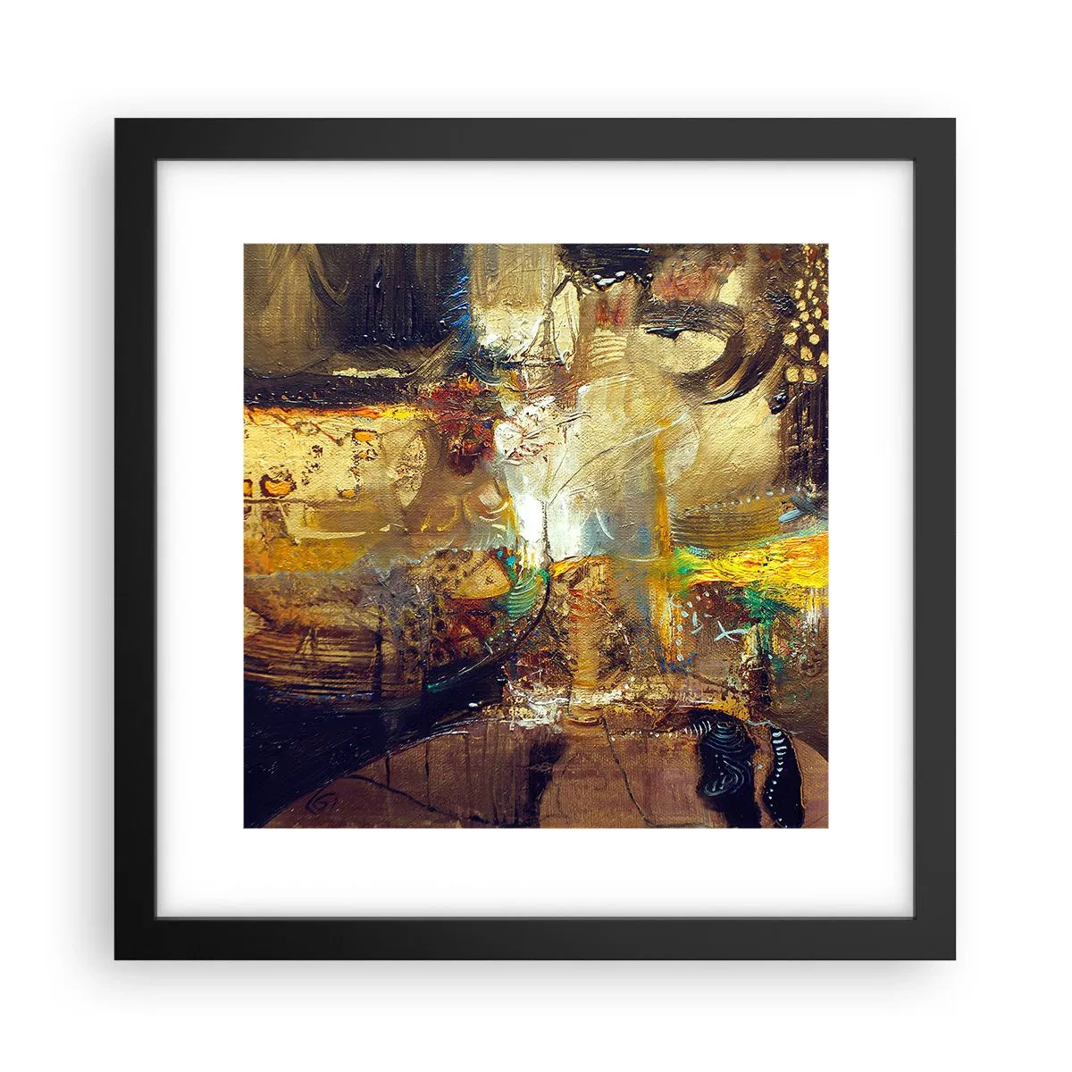 Plakat w czarnej ramie - Zimno, cieplej, gorąco - 30x30 cm