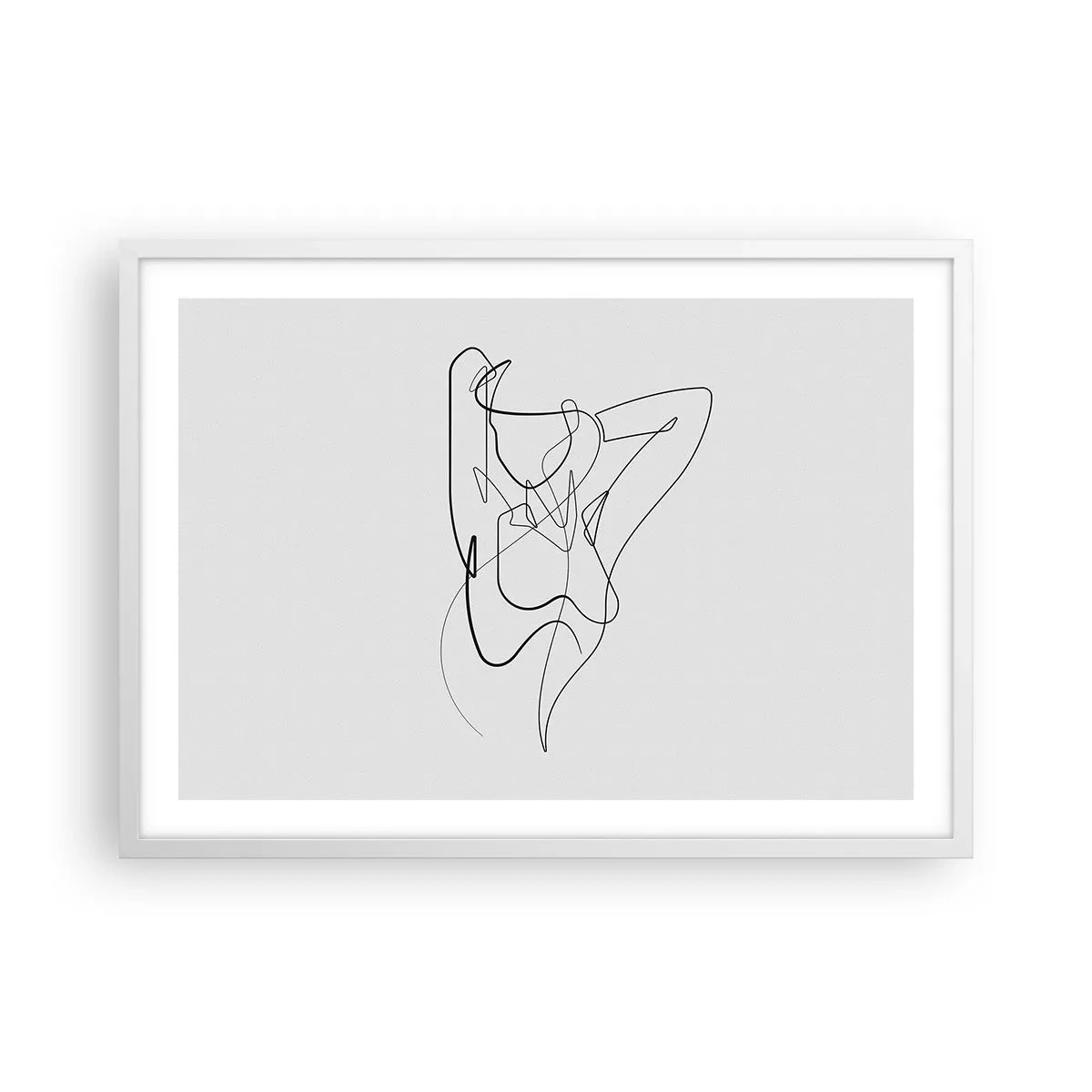 Plakat w białej ramie - Naprawdę, jaka jesteś... - 70x50 cm