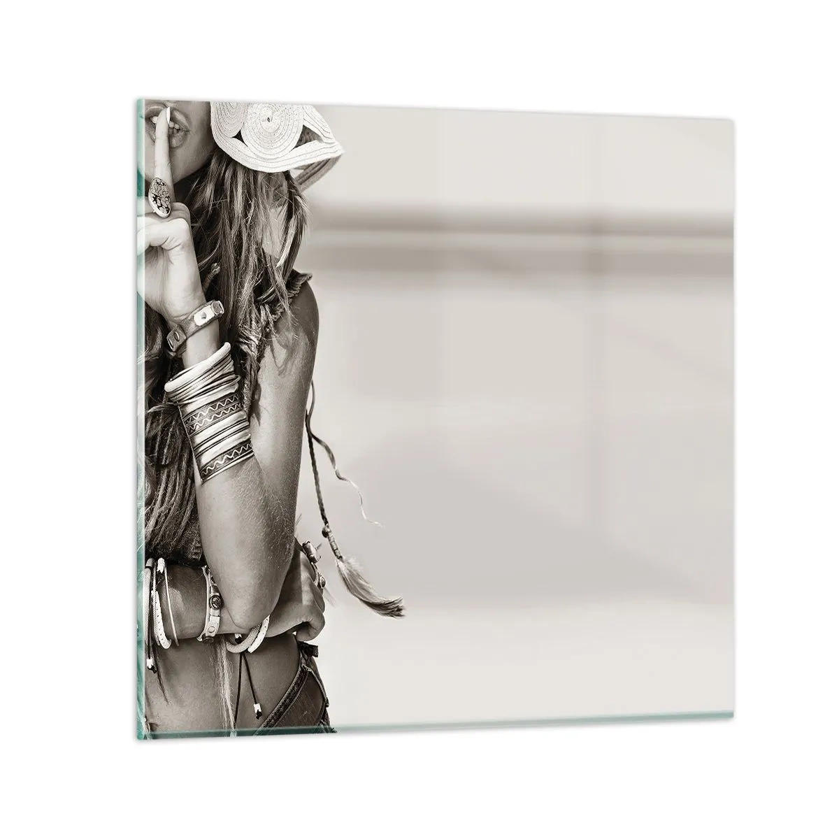 Obraz na szkle - Jak to dziewczyna - 50x50 cm