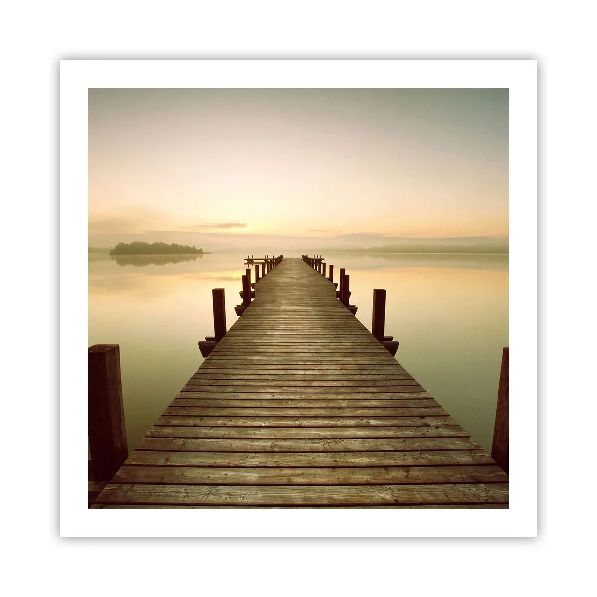 Plakat - Przedświt, świtanie, światło - 60x60 cm