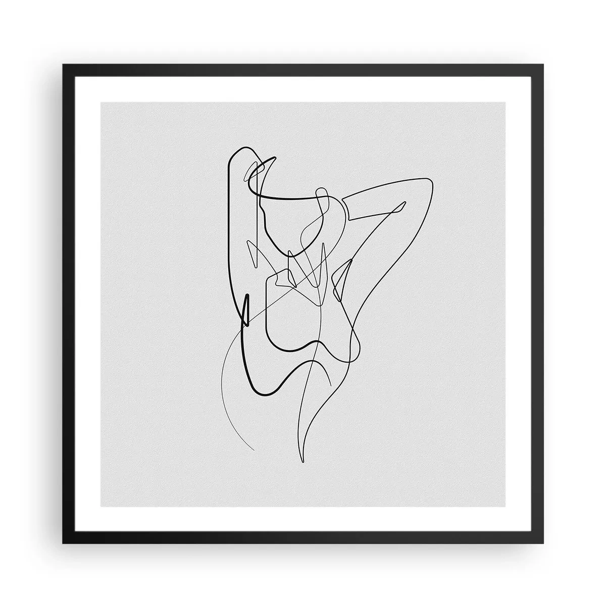 Plakat w czarnej ramie - Naprawdę, jaka jesteś... - 60x60 cm