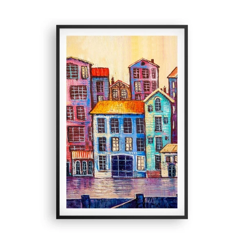 Plakat w czarnej ramie - Miasto jak z bajki - 61x91 cm