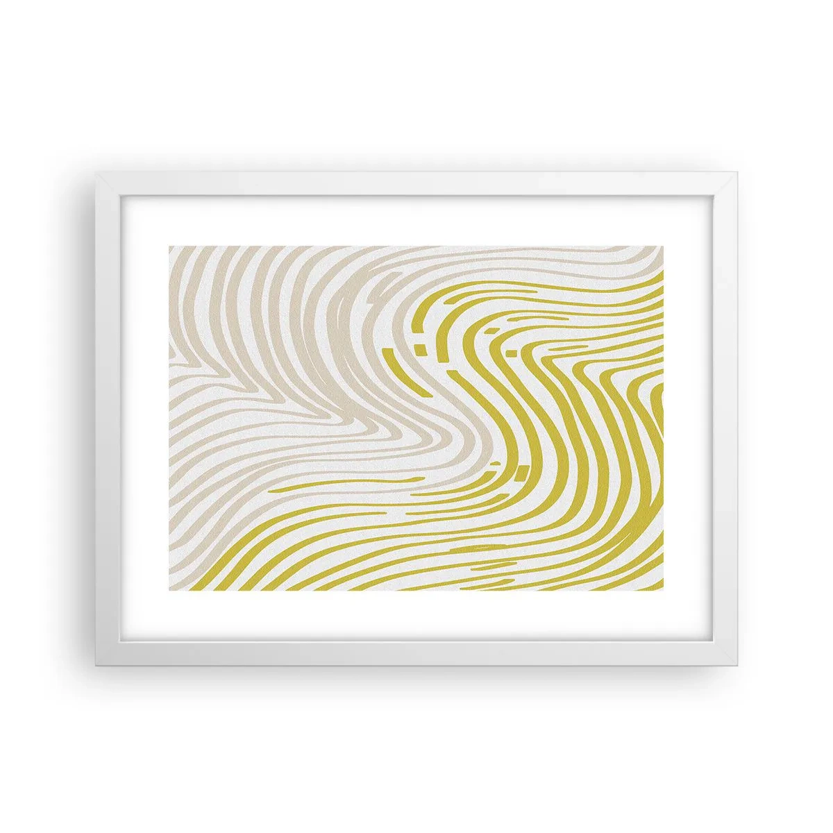 Plakat w białej ramie - Kompozycja z łagodnym ugięciem - 40x30 cm