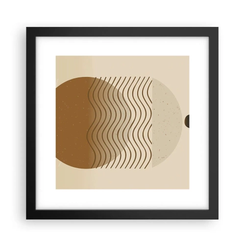 Plakat w czarnej ramie - O pochodzeniu figur geometrycznych - 30x30 cm