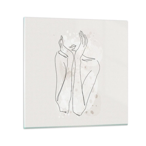 Obraz na szkle - Rozmarzona chwila - 70x70 cm