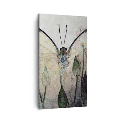 Obraz na płótnie - "Kędy się motyl kołysa na trawie" - 45x80 cm