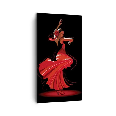 Obraz na płótnie - Ognisty duch flamenco - 45x80 cm