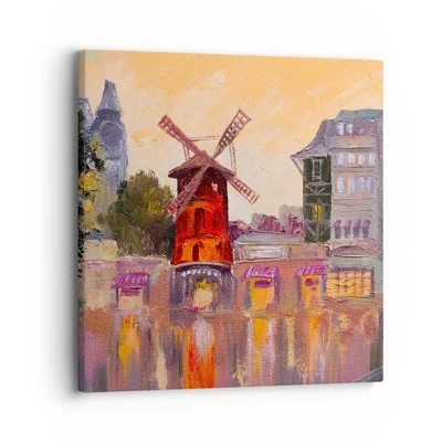 Obraz na płótnie - Paryskie ikony – Moulin Rouge - 30x30 cm