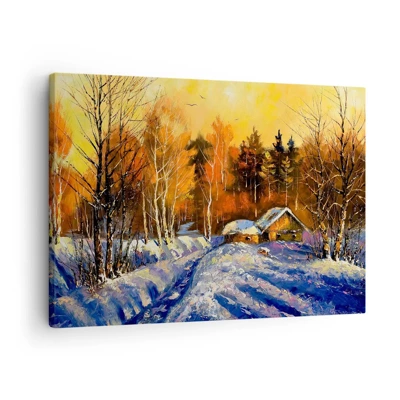 Obraz na płótnie - Zimowa impresja w słońcu - 70x50 cm