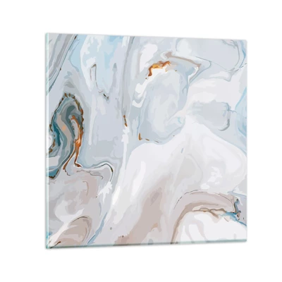 Obraz na szkle - Biel wypiętrzona - 60x60 cm