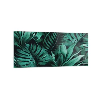 Obraz na szkle - Głębia tropikalnej zieleni - 120x50 cm