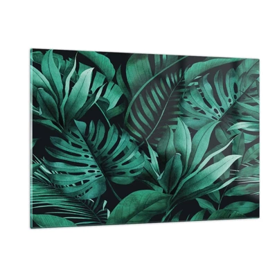 Obraz na szkle - Głębia tropikalnej zieleni - 120x80 cm